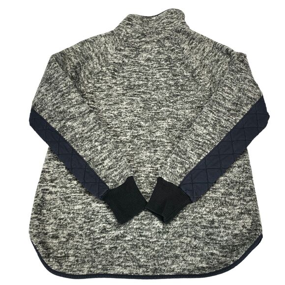 Abercrombie & Fitch Pullover Women's Small Gray Fleece Mock Neck Snap Button - Picture 2 of 16